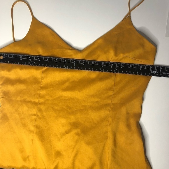 MISSGUIDED Ylw Mustard Mini Dress Sz 6 - Picture 5 of 6